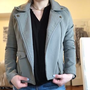 Grey Tobi Faux Leather Jacket